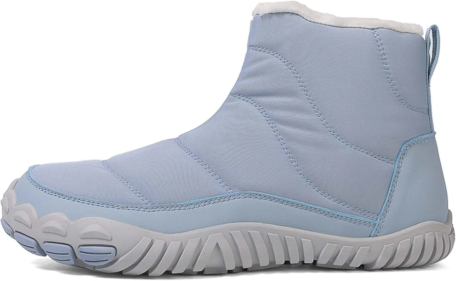 Men Women Winter Snow Boots Waterproof Barefoot Boots Fur Lining Warm Ankle Boots Anti Slip Barefoot Hiking Shoes Women Outdoor Winter Waterproof Boots