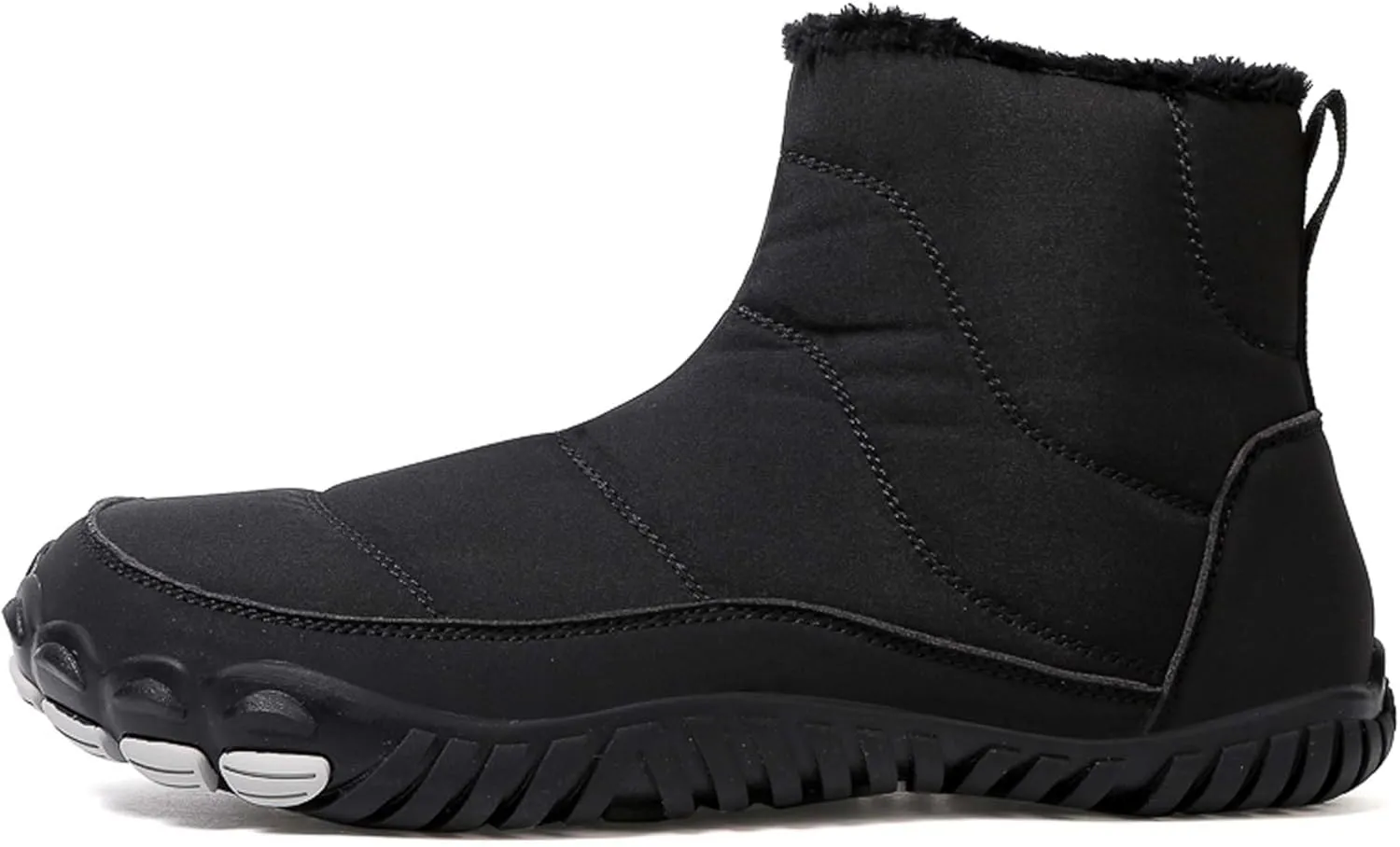 Men Women Winter Snow Boots Waterproof Barefoot Boots Fur Lining Warm Ankle Boots Anti Slip Barefoot Hiking Shoes Women Outdoor Winter Waterproof Boots