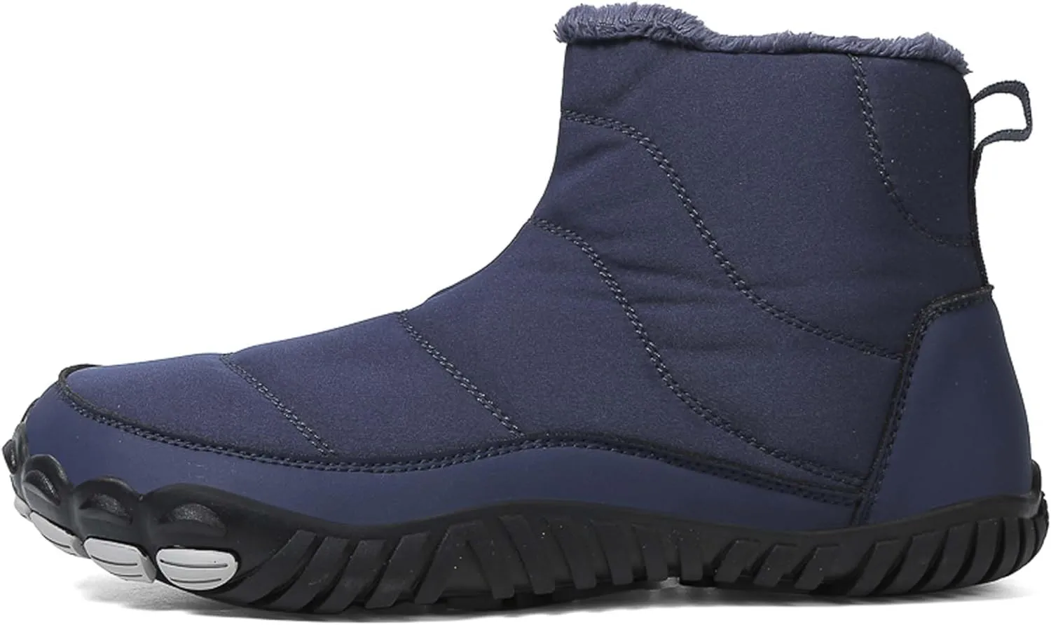 Men Women Winter Snow Boots Waterproof Barefoot Boots Fur Lining Warm Ankle Boots Anti Slip Barefoot Hiking Shoes Women Outdoor Winter Waterproof Boots