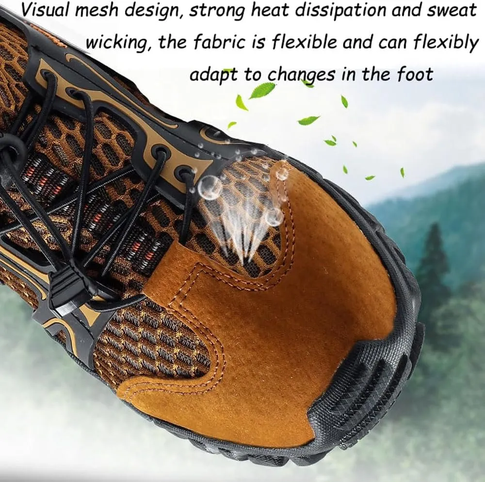 Men's Trekking Footwear,Barefoot Shoes,men's Hiking Sandals,summer Hiking Shoes,sports,quick-drying,trail Running Shoes,breathable Running Shoes Gym Fitness Trainer Walking Shoes Water Shoes,38-50 EU