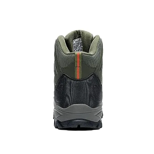 NORTIV 8 Men's Ankle High Waterproof Hiking Boots Outdoor Lightweight Shoes Trekking Trails Armadillo,Size 10.5,ALL BLACK-SUEDE,160448_M-W