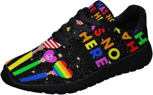 Sonzj-II Hate Has No Home Here LGBT Shoes Women Men Sports Trainers Low Top Anti-Slip Lace Up Trail Sneakers