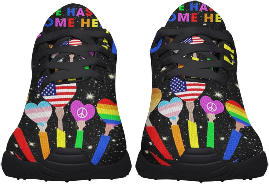 Sonzj-II Hate Has No Home Here LGBT Shoes Women Men Sports Trainers Low Top Anti-Slip Lace Up Trail Sneakers