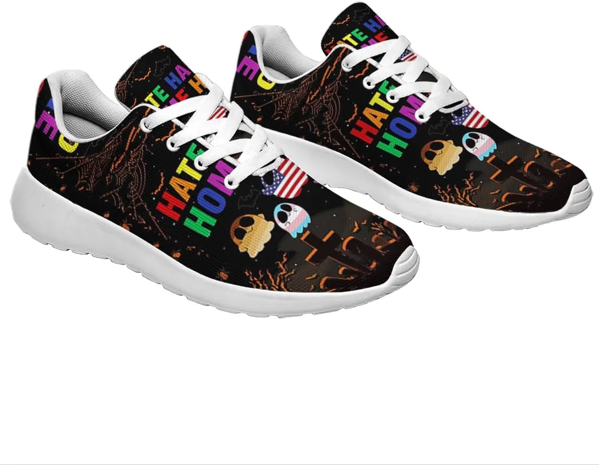 Sonzj-II Hate Has No Home Here LGBT Shoes Women Men Sports Trainers Low Top Anti-Slip Lace Up Trail Sneakers