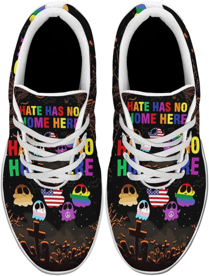 Sonzj-II Hate Has No Home Here LGBT Shoes Women Men Sports Trainers Low Top Anti-Slip Lace Up Trail Sneakers